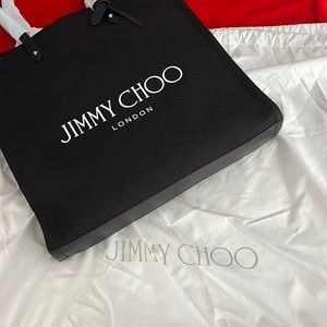 Jimmy Choo Black Canvas Tote